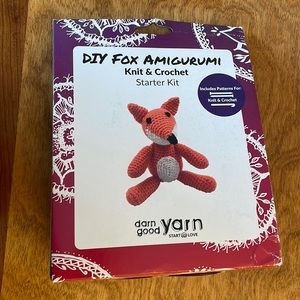 Darn Good Yarn Fox Amigurumi crochet or knit kit
